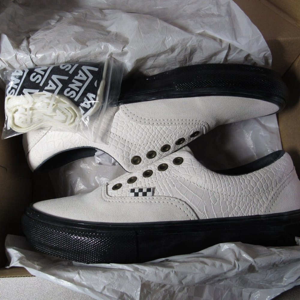 Vans Breana Geering Marshmallow Black 9 Womens 7.5 Mens Skate Era New